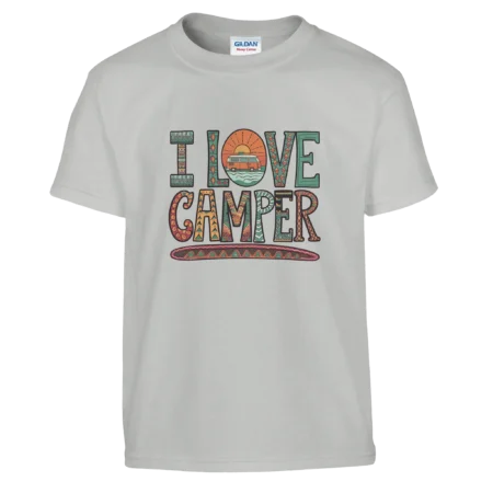 Camiseta "I Love Camper" de cuello redondo infantil clásica