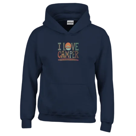 Sudadera infantil «I Love Camper» con capucha unisex clásica