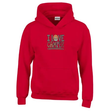 Sudadera infantil «I Love Camper» con capucha unisex clásica