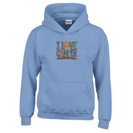 Sudadera infantil «I Love Camper» con capucha unisex clásica