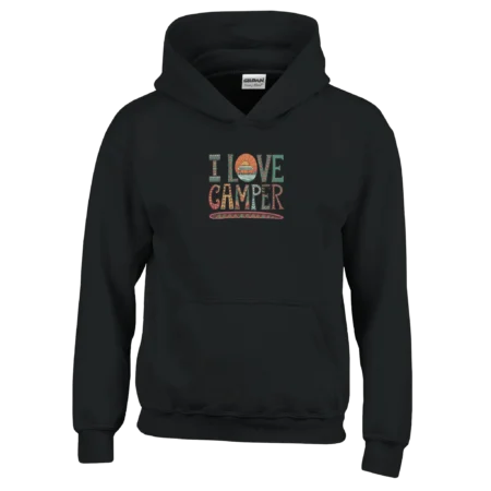 Sudadera infantil «I Love Camper» con capucha unisex clásica